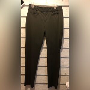 Calvin Klein Size 6 Green Straight Leg Trousers